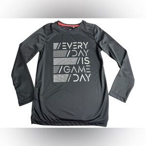 Black Long Sleeve Graphic Shirt sport atlectic